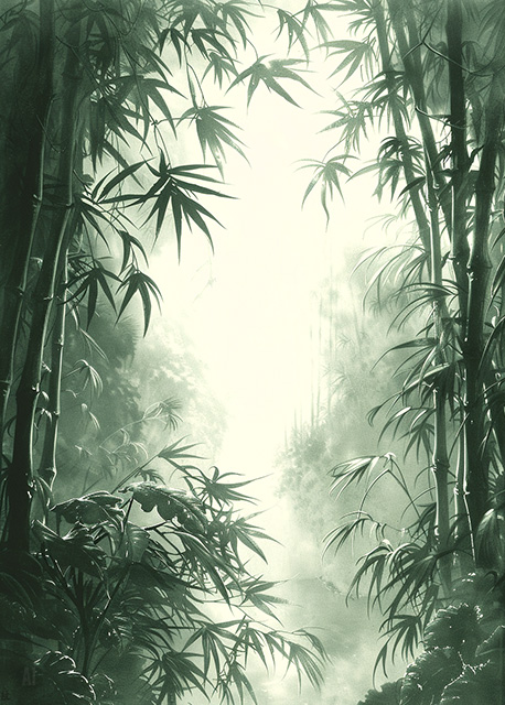 Abstract art featuring two overlapped irregular shapes with white outlines on a textured grey background. The top shape is dark brown, and the bottom shape is a pale beige. The artwork has a minimalist and modern aesthetic.